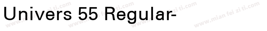 Univers 55 Regular字体转换